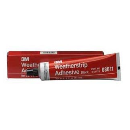3M Black Weatherstrip Adhesive, 08011, 5 oz Tube BOWES 3M 08011