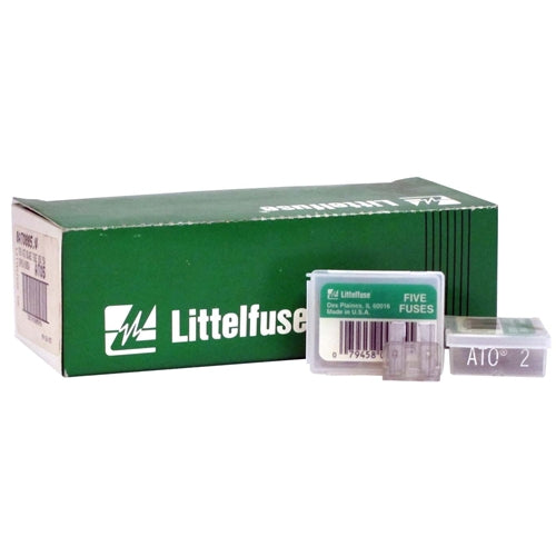 Littelfuse ATO 2 Box of 100 2amp Fast-Acting Automotive Blade Fuse