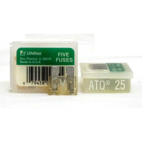 Littelfuse ATO 25 pack of 5 25amp Fast-Acting Automotive Blade Fuse