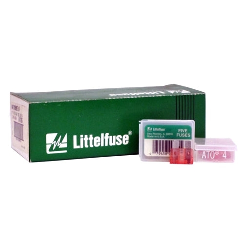Littelfuse ATO 4 Box of 100 4amp Fast-Acting Automotive Blade Fuse
