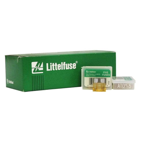 Littelfuse ATO 5 Box of 100 5amp Fast-Acting Automotive Blade Fuse