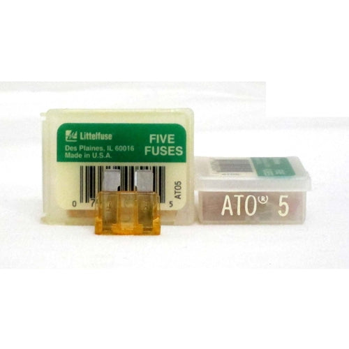Littelfuse ATO 5 pack of 5 5amp Fast-Acting Automotive Blade Fuse