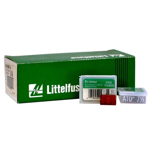 Littelfuse ATO 7.5 Box of 100 7.5amp Fast-Acting Automotive Blade Fuse