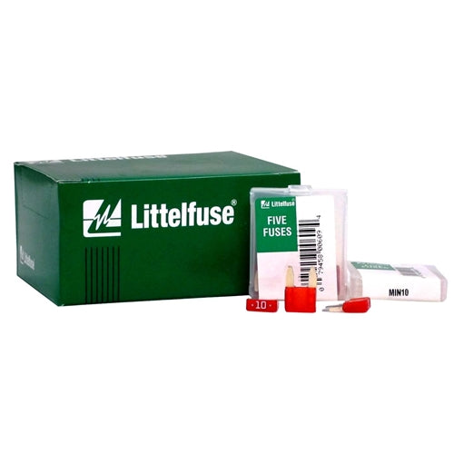Littelfuse Mini 10 10amp Blade Fuse Box of 100