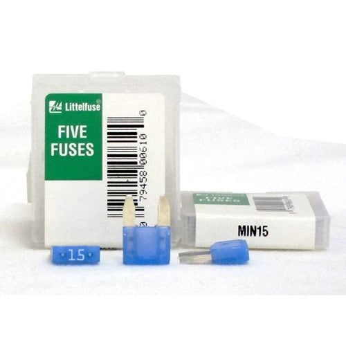 Littelfuse Mini 15 15amp Blade Fuse 5 Pack