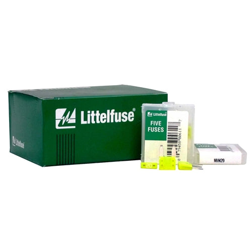Littelfuse Mini 20 20amp Blade Fuse Box of 100
