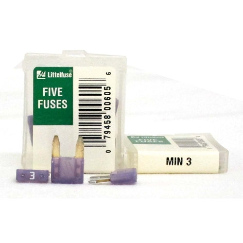 Littelfuse Mini 3 3amp Blade Fuse 5 Pack