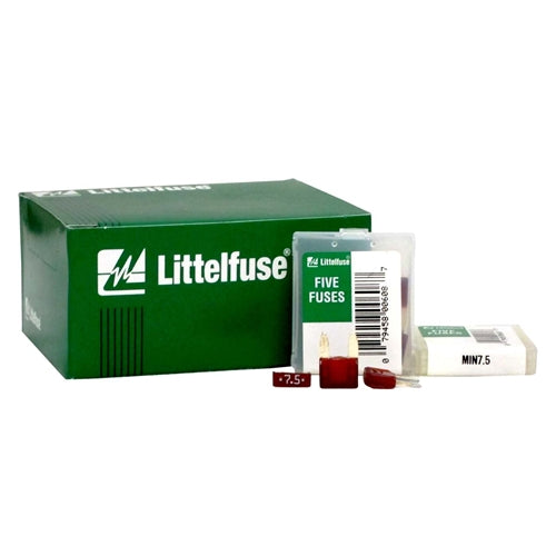 Littelfuse Mini 7.5 7.5amp Blade Fuse Box of 100