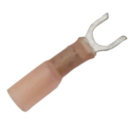#8 Heat Shrink Red Spade Terminal Brazed (16-14) TMR HTRS8 Bag of 100