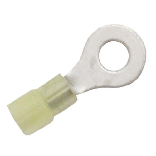 #8 Ring Terminal Yellow Nylon (12-10) TMR STNY8 Bag of 100