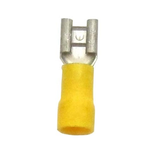 Terminal Quick Disconnect 1/4" Female Insulated Vinyl Yellow TMR ST130 Bag of 100