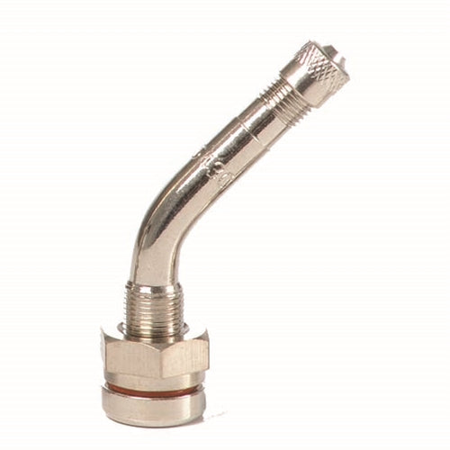 Nickel Plated Brass Valves with O-Rings TR #546E, H.98, L3.35" 75 Deg. BOWES TV 27-546E