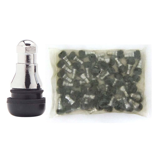 Tubeless Snap-In Valve Chrome Sleeve and Cap BOWES TV 27-412-1 Bag of 50