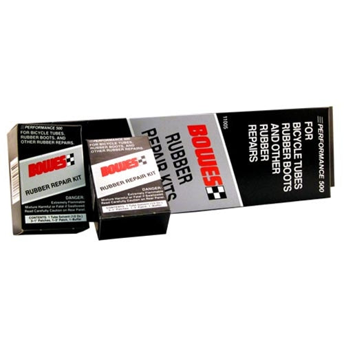 Bicycle Patch Kit BOWES TR 11005 Three 1” patches, one 3” patch, solvent, a small buffer