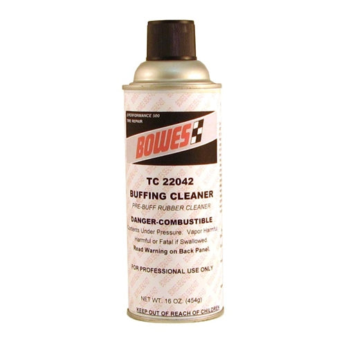 Rubber Prep Pre-buffing Rubber Cleaner Non-Flammable BOWES TC 22042 16 oz Aerosol can