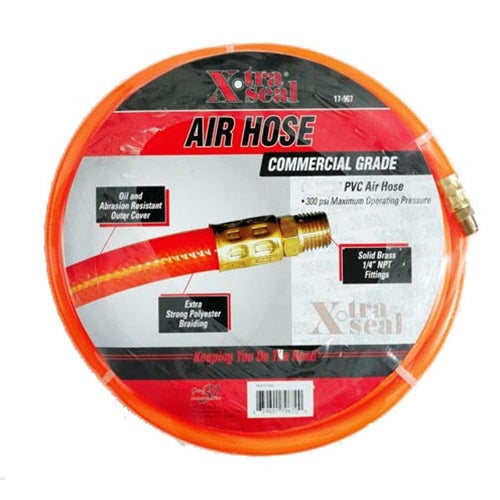 PVC Air Hose 50' x 1/2" with 3/8" NPT BOWES HO AH-970