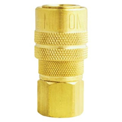 Milton M Style Coupler 1/4” NPT female Brass Body, Brass Sleeve BOWES MIL 715
