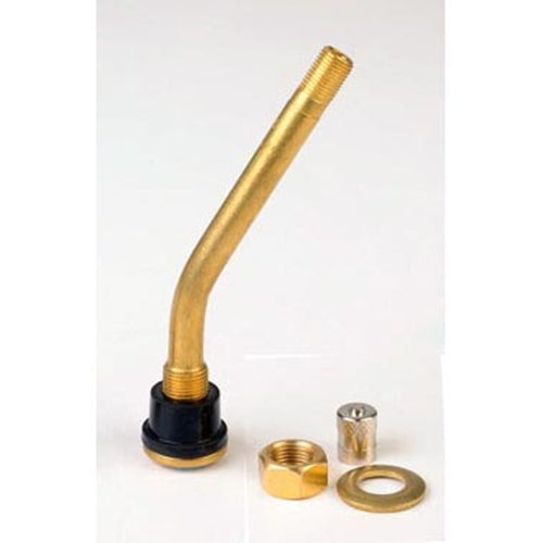 Brass Truck Valve TR# 572, D12 BENT 21 Deg Unassembled BOWES TV 27-572-D12