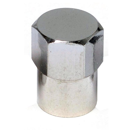 Long Skirted Chrome Hex Valve Cap BOWES TV 37493B Box of 100