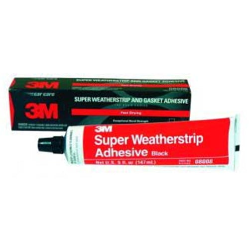 3M Super Weatherstrip and Gasket Adhesive, 08008, Black, 5 oz Tube BOWES 3M 08008