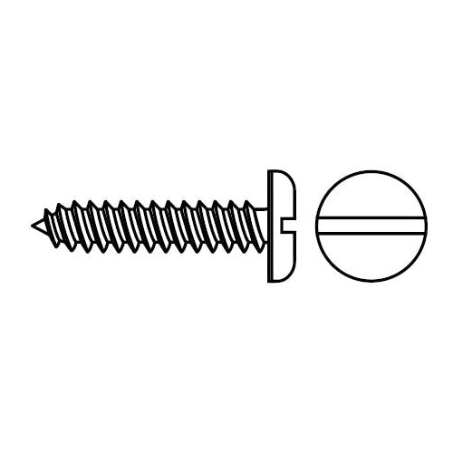 14 X 1 Slot Pan Head Sheet Metal Screws BOWES 1251408 Box of 20