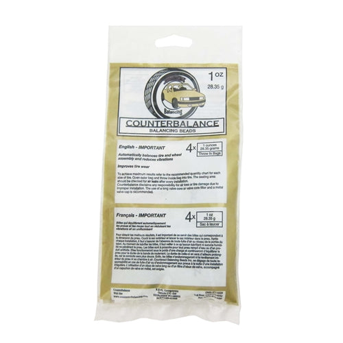 Counteract 1 oz Tire Wheel Balancing Beads - 4 pack Single Bag