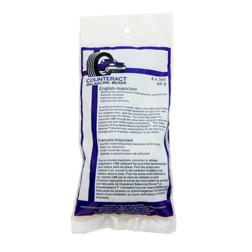 Counteract 3 oz Tire Wheel Balancing Beads - 4 pack Single Bag