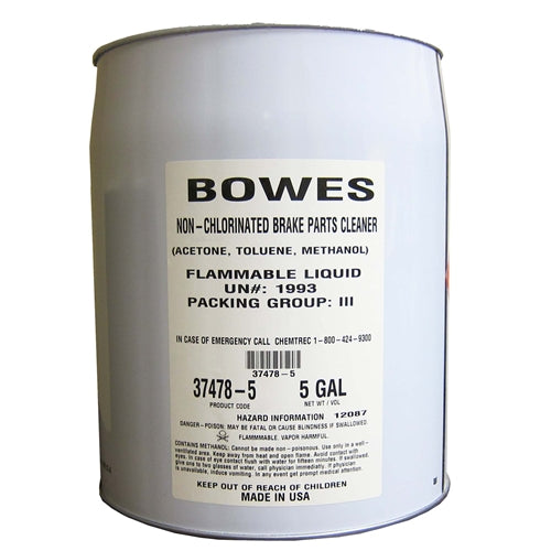 Automotive Brake Parts Cleaner Non-Chlorinated BOWES BC 37478/5 5 gallon drum