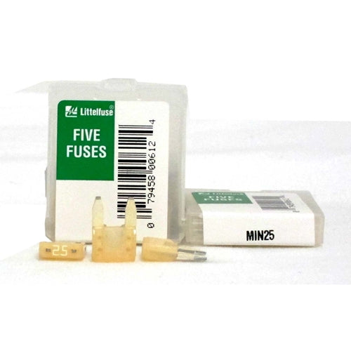 Littelfuse Mini 25 25amp Blade Fuse 5 Pack