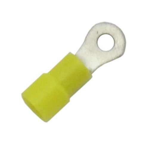#8 Ring Terminal Yellow Vinyl Insulated (12-10) TMR STY8 Bag of 100