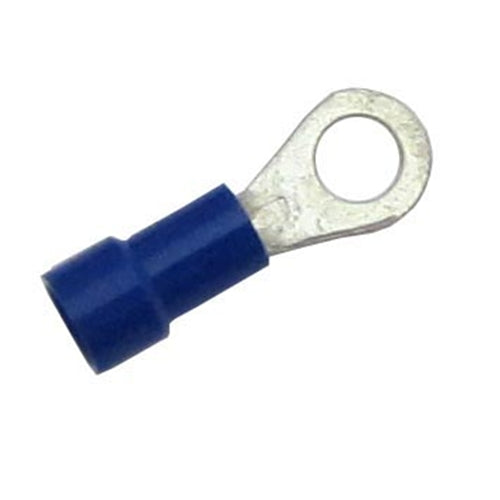 1/4" Ring Terminal Blue Vinyl Insulated (16-14) TMR STB14 Bag of 100