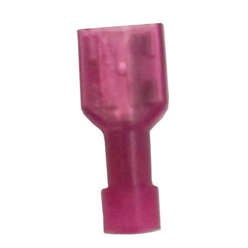 Terminal Quick Disconnect 1/4" Male Fully Insulated Nylon Red TMR ST160 Bag of 100