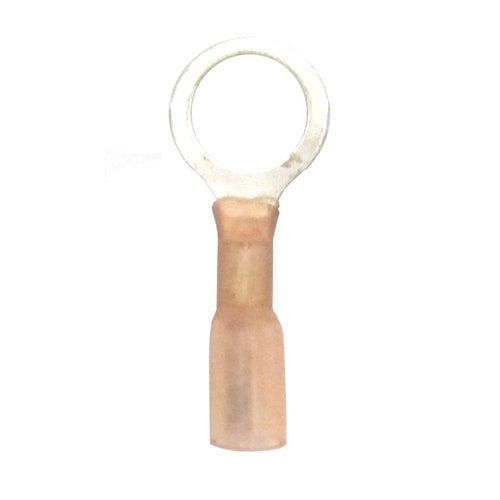Terminal Ring #8 Heat Shrink Red Ring Brazed (22-18) TMR HTRR8 Bag of 25