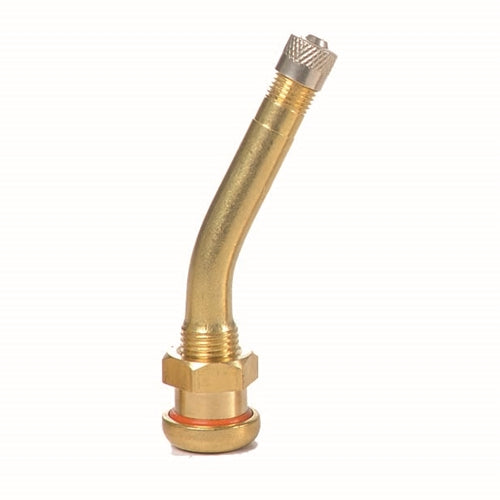 Heavy Truck Brass Valve Metric Brass Valve Metric H 1", L 1.19", 27 Deg Bend, 9.7mm Hole BOWES TV 27-60MS-27