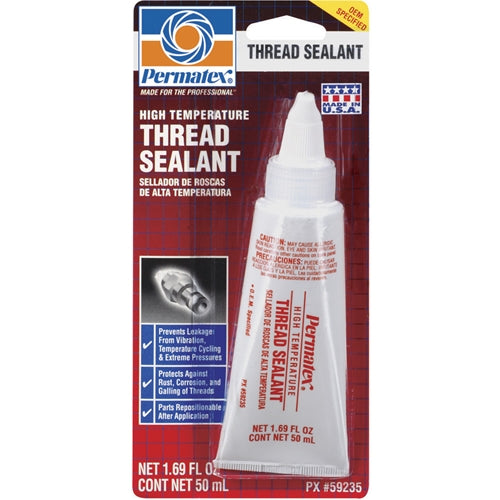 Permatex 59235 High Temperature Thread Sealant 50 ml tube, carded