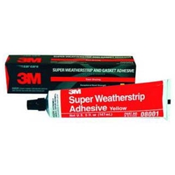 3M™ Super Weatherstrip and Gasket Adhesive, 08001, Yellow, 5 oz Tube, 6 per  case